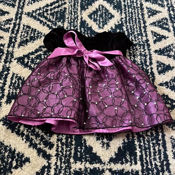 Black and Purple dress for 12 month child, Love - Picture 2 of 2